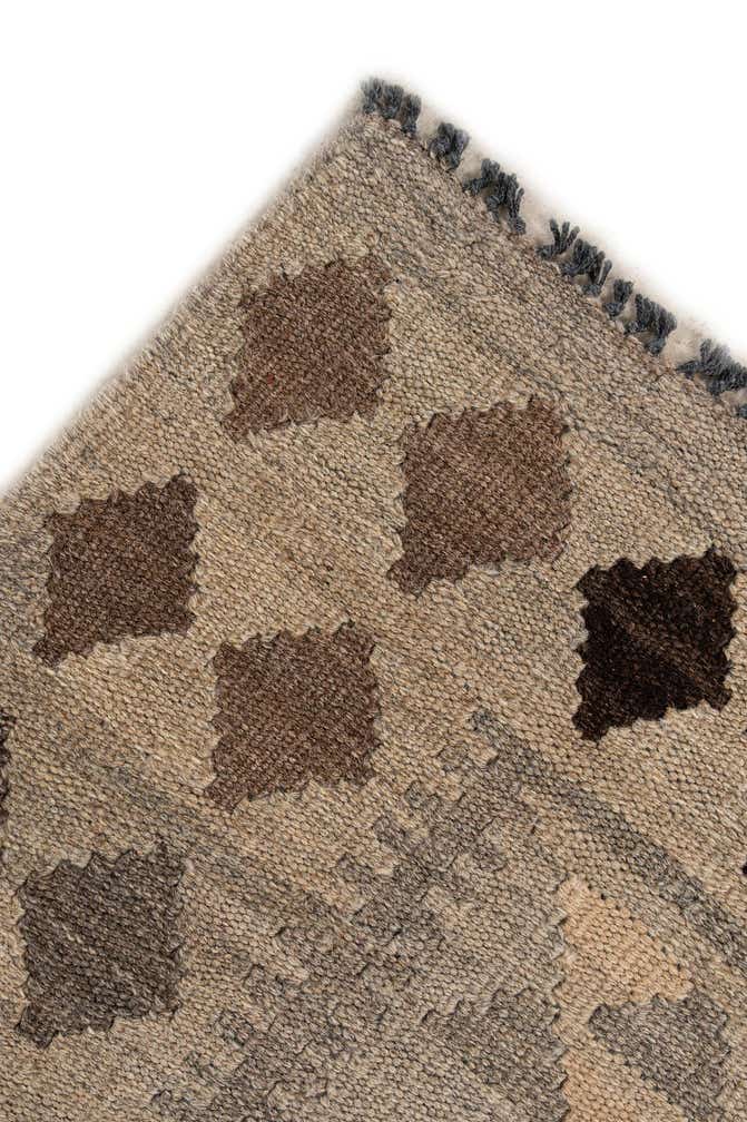 5' 3 x 6' 7 Hand Woven Kilim Maymana Wool Rug