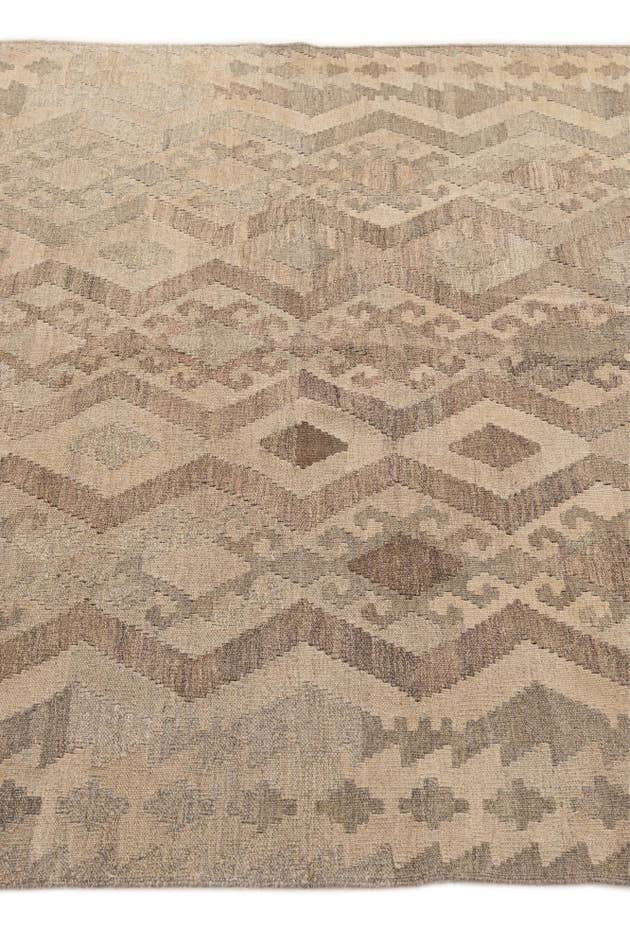 Detail image of 5' 3 x 6' 8 Hand Woven Kilim Maymana Wool Rug