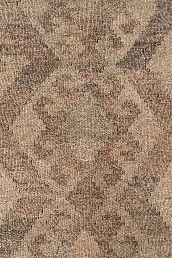 5' 3 x 6' 8 Hand Woven Kilim Maymana Wool Rug