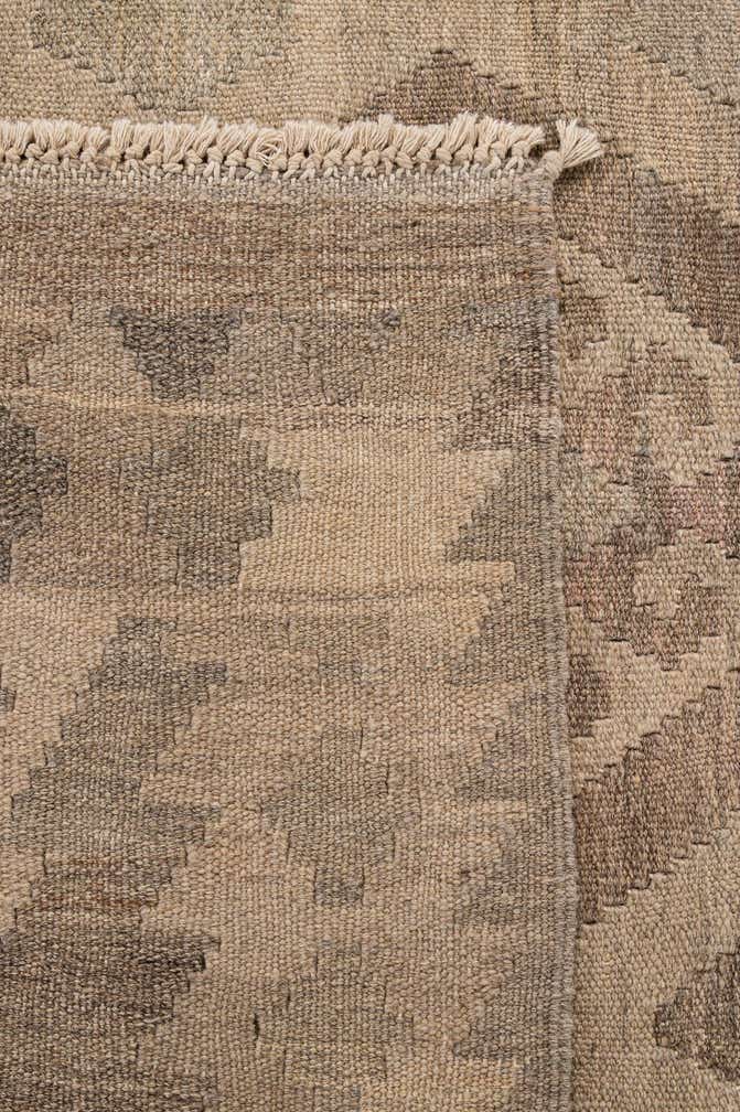 5' 3 x 6' 8 Hand Woven Kilim Maymana Wool Rug