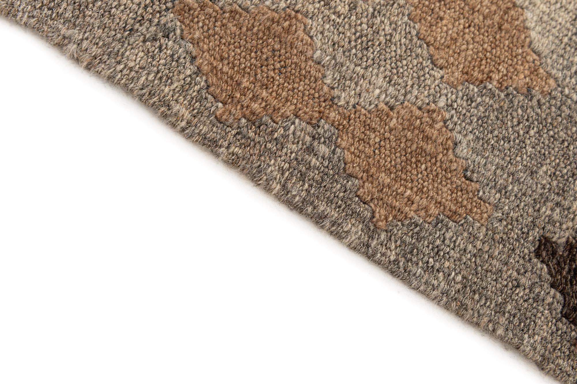 5' 2 x 6' 8 Hand Woven Kilim Maymana Wool Rug