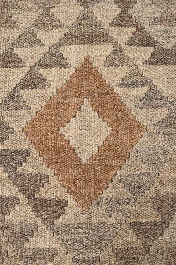 5' 2 x 6' 8 Hand Woven Kilim Maymana Wool Rug