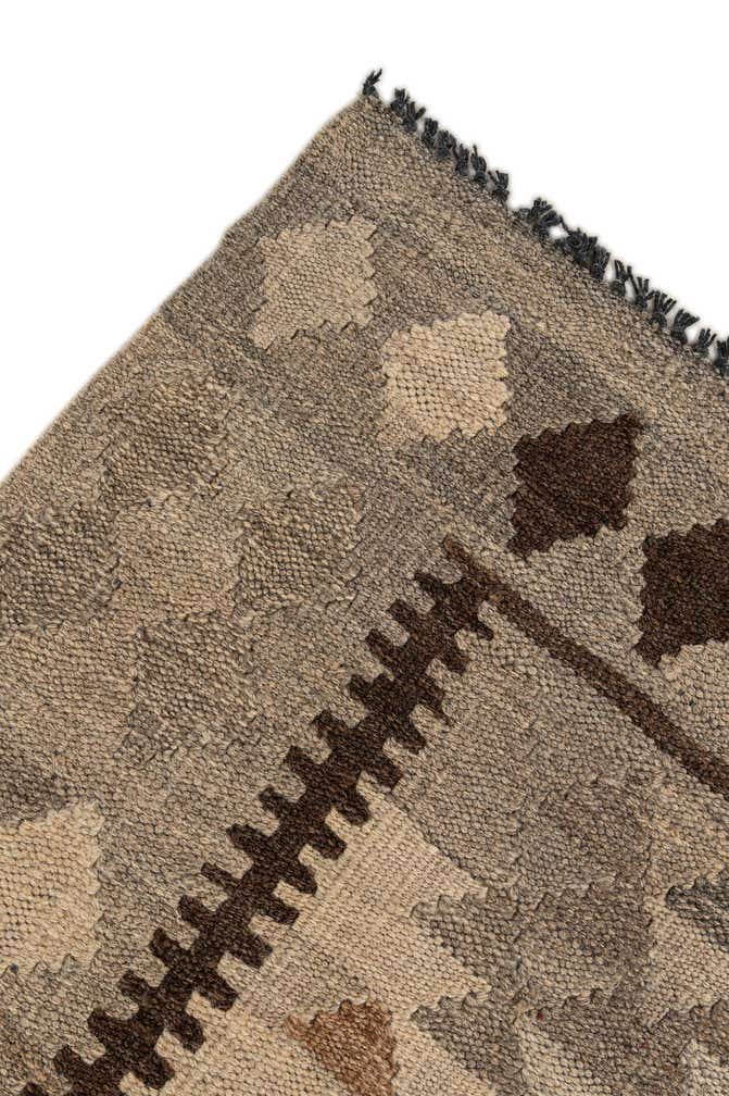 5' 2 x 6' 8 Hand Woven Kilim Maymana Wool Rug