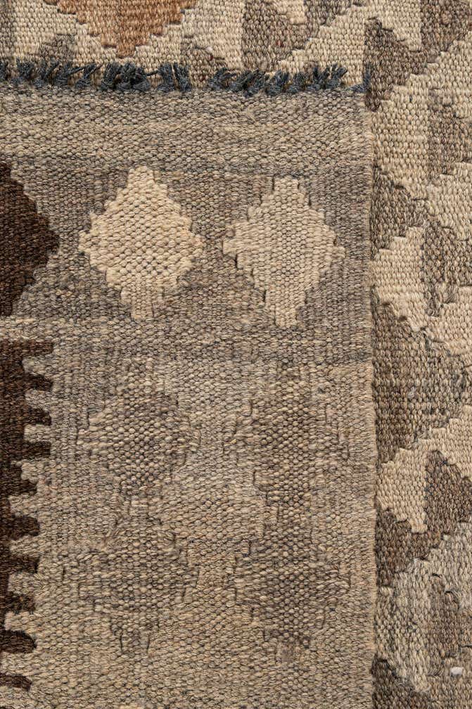 5' 2 x 6' 8 Hand Woven Kilim Maymana Wool Rug