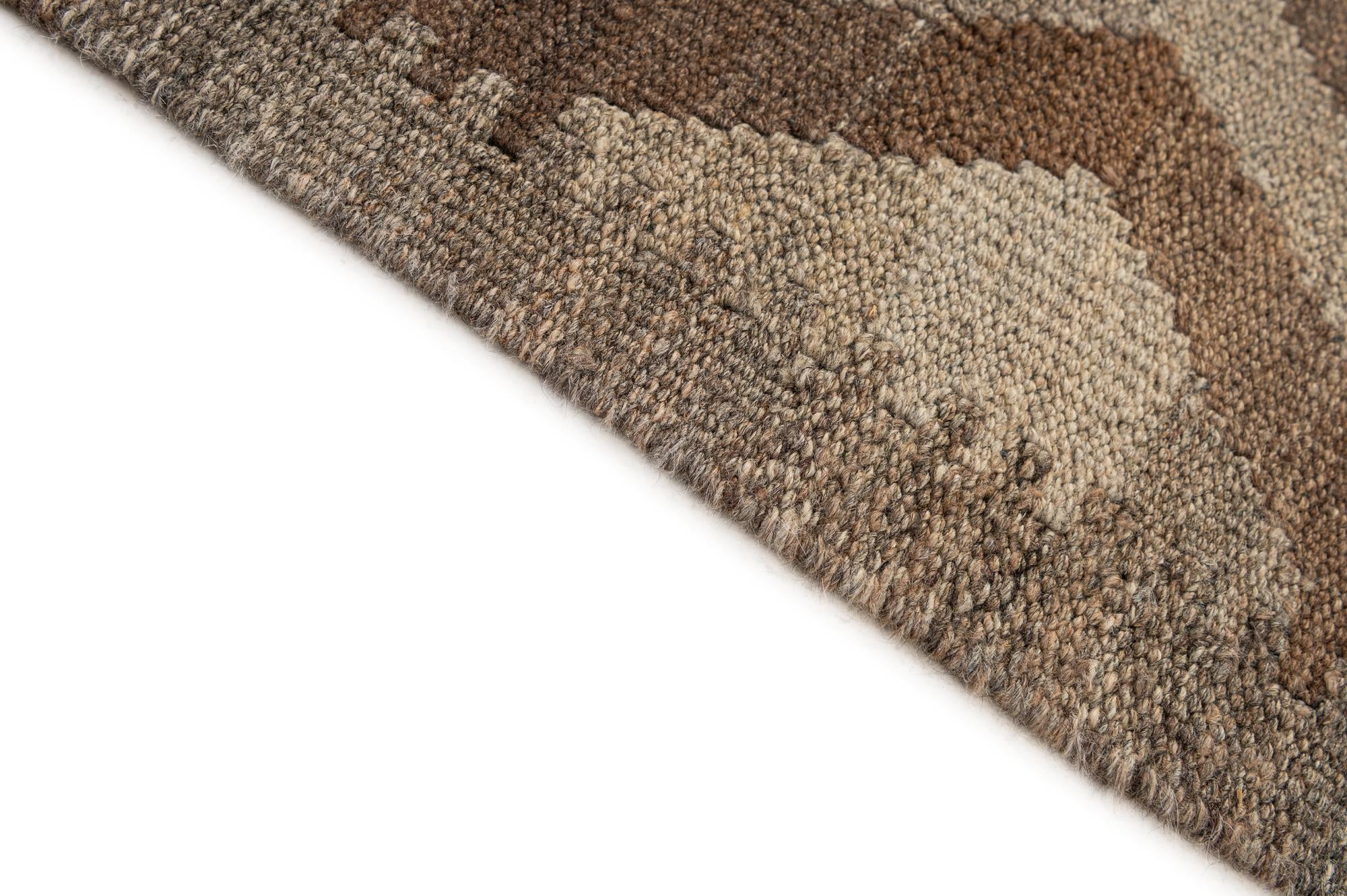 5' 1 x 6' 7 Hand Woven Kilim Maymana Wool Rug