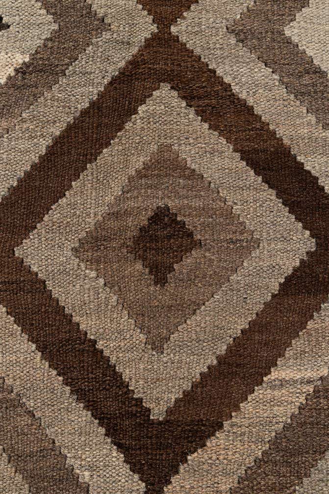 5' 1 x 6' 7 Hand Woven Kilim Maymana Wool Rug