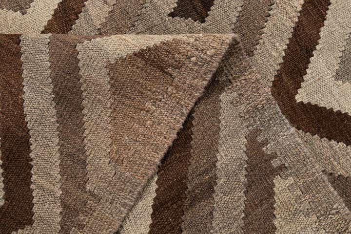 5' 1 x 6' 7 Hand Woven Kilim Maymana Wool Rug