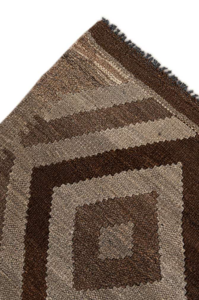 5' 1 x 6' 7 Hand Woven Kilim Maymana Wool Rug