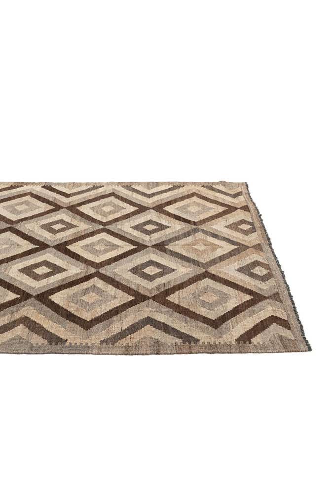 5' x 6' 7 Hand Woven Kilim Maymana Wool Rug