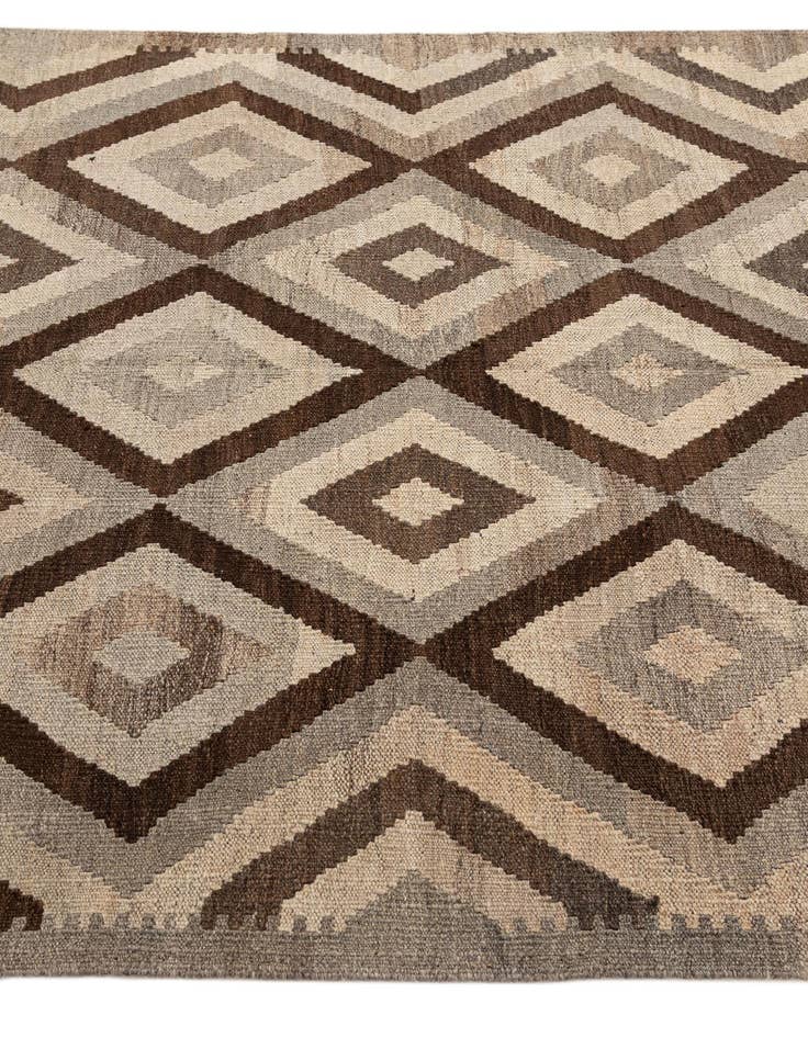 Detail image of 5' x 6' 7  Hand Woven Kilim Maymana Wool Rug