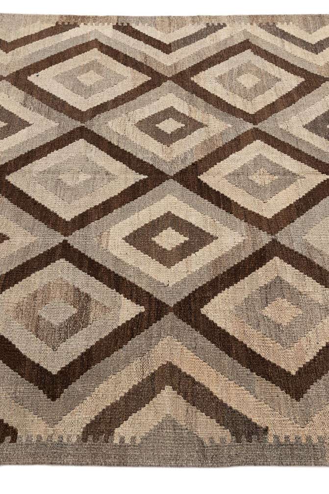 5' x 6' 7 Hand Woven Kilim Maymana Wool Rug