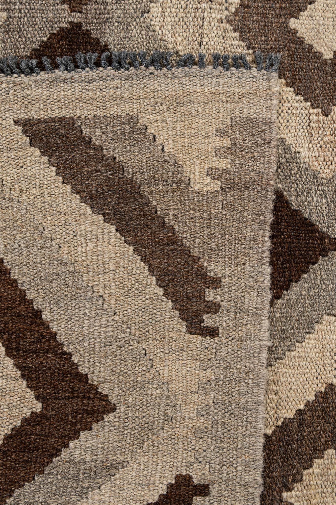 5' x 6' 7 Hand Woven Kilim Maymana Wool Rug