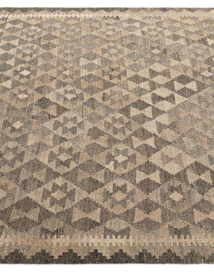 Detail image of 5' 1 x 6' 6  Hand Woven Kilim Maymana Wool Rug