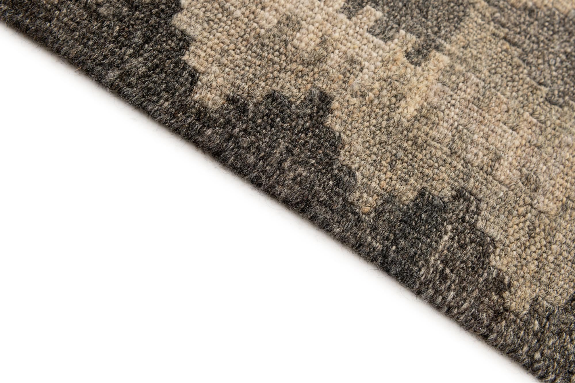 5' 1 x 6' 6 Hand Woven Kilim Maymana Wool Rug