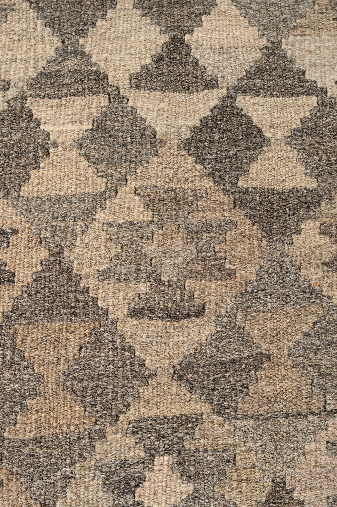 5' 1 x 6' 6 Hand Woven Kilim Maymana Wool Rug