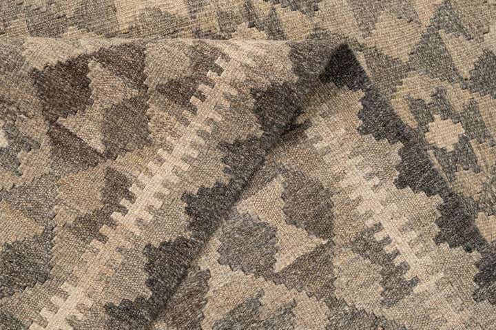 5' 1 x 6' 6 Hand Woven Kilim Maymana Wool Rug