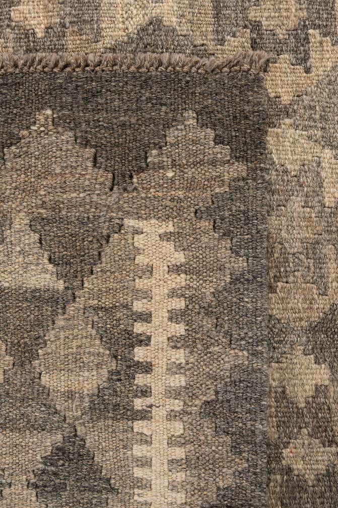 5' 1 x 6' 6 Hand Woven Kilim Maymana Wool Rug