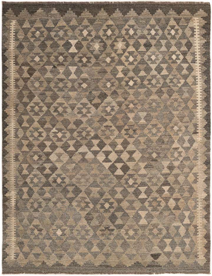 5' 1 x 6' 6 Hand Woven Kilim Maymana Wool Rug