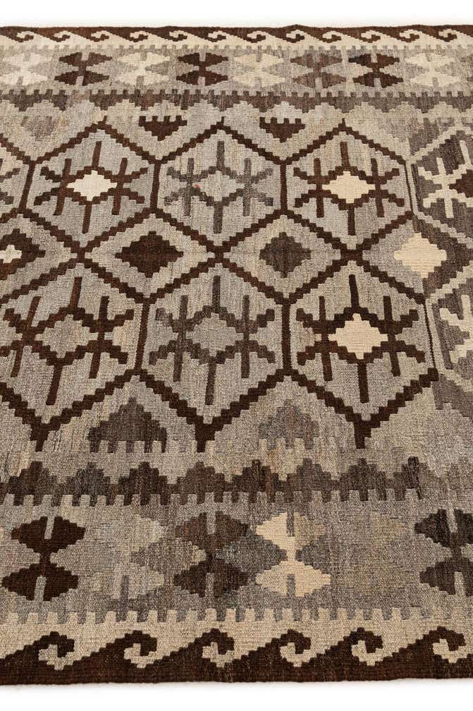 5' 5 x 6' 8 Hand Woven Kilim Maymana Wool Rug