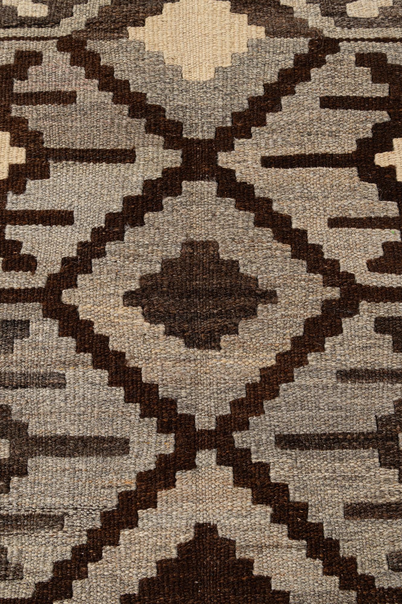 5' 5 x 6' 8 Hand Woven Kilim Maymana Wool Rug