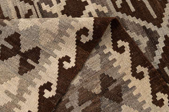 5' 5 x 6' 8 Hand Woven Kilim Maymana Wool Rug