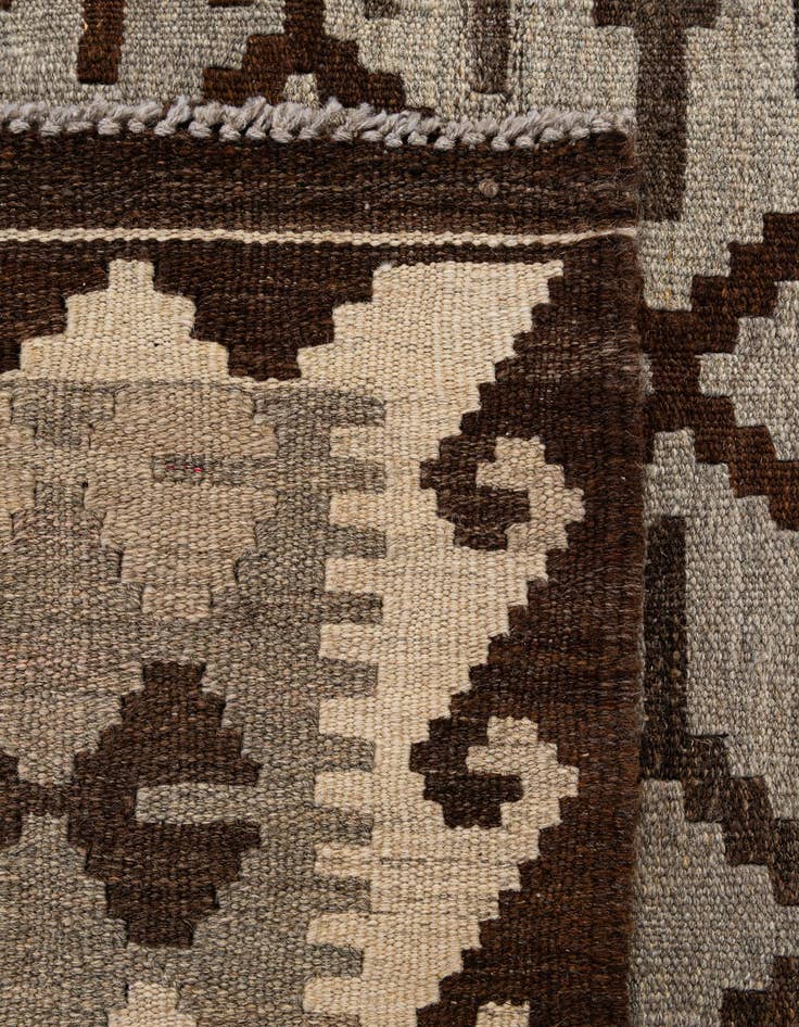 Detail image of 5' 5 x 6' 8  Hand Woven Kilim Maymana Wool Rug