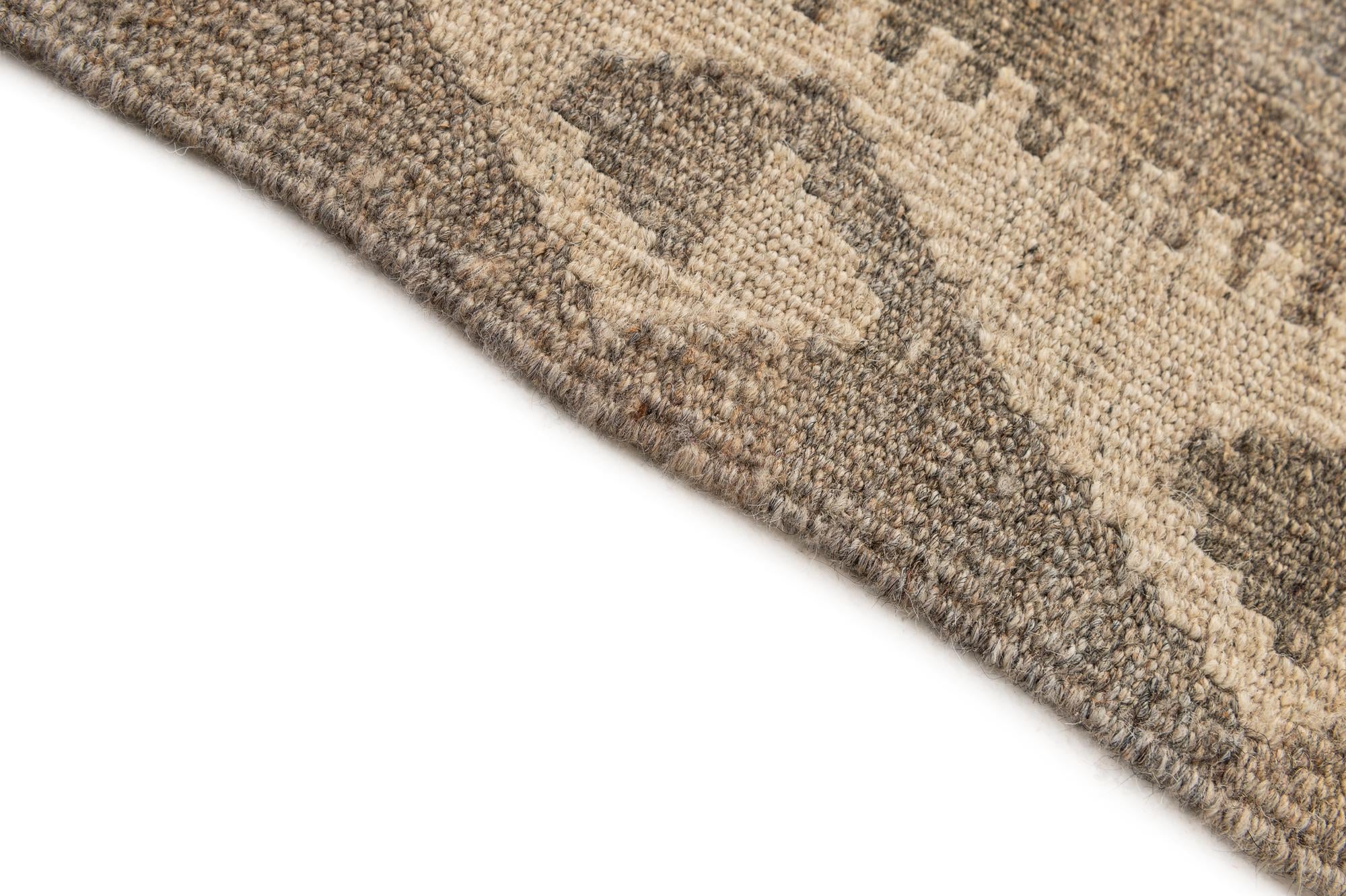 5' 3 x 6' 7 Hand Woven Kilim Maymana Wool Rug