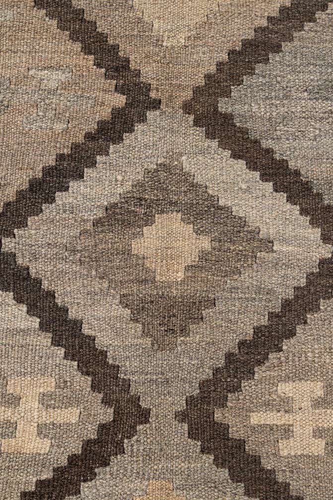 5' 2 x 6' 6 Hand Woven Kilim Maymana Wool Rug