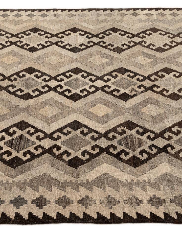 Detail image of 5' 4 x 6' 8  Hand Woven Kilim Maymana Wool Rug