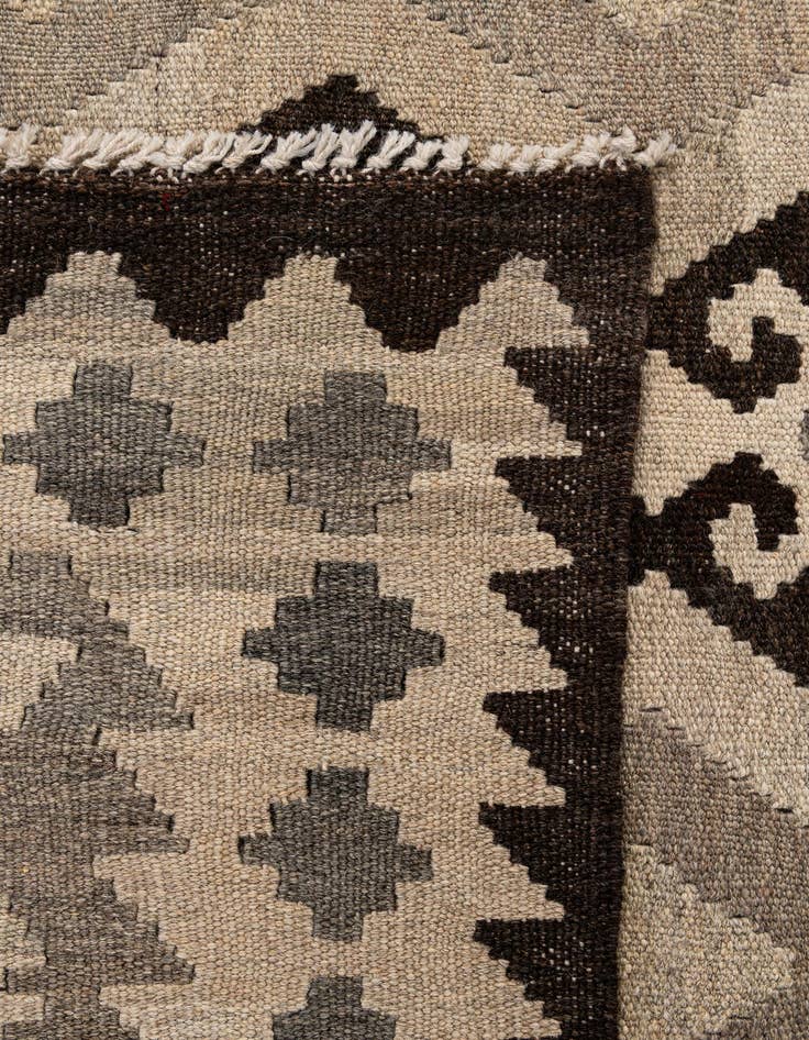 Detail image of 5' 4 x 6' 8  Hand Woven Kilim Maymana Wool Rug