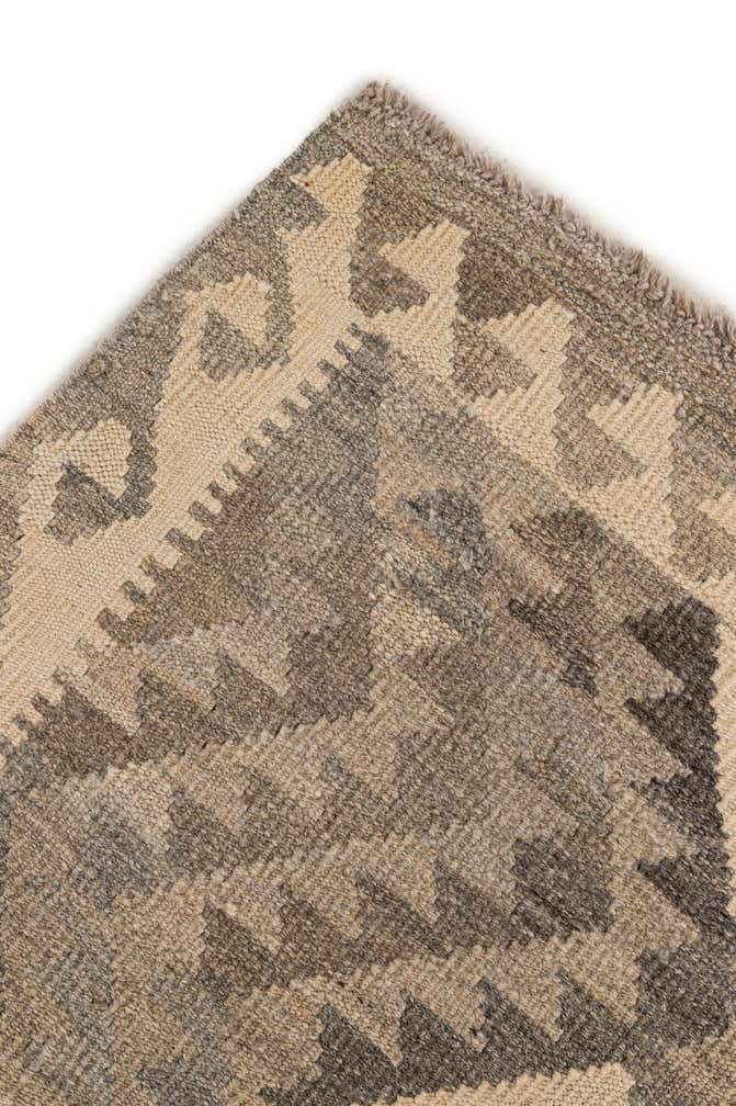 5' 3 x 6' 8 Hand Woven Kilim Maymana Wool Rug