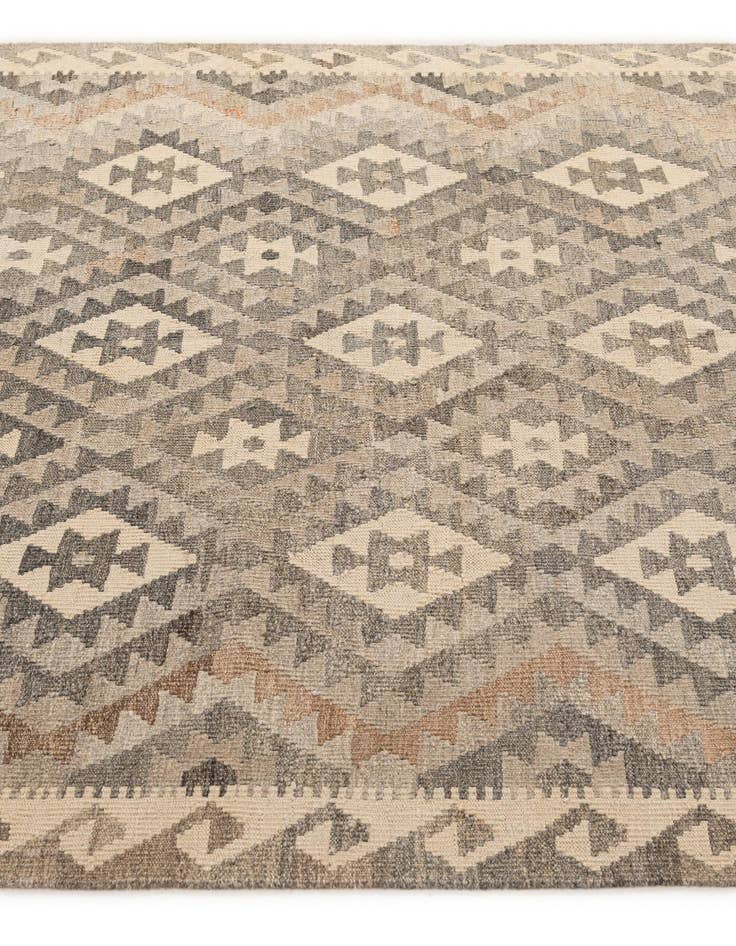 Detail image of 5' 1 x 6' 6  Hand Woven Kilim Maymana Wool Rug