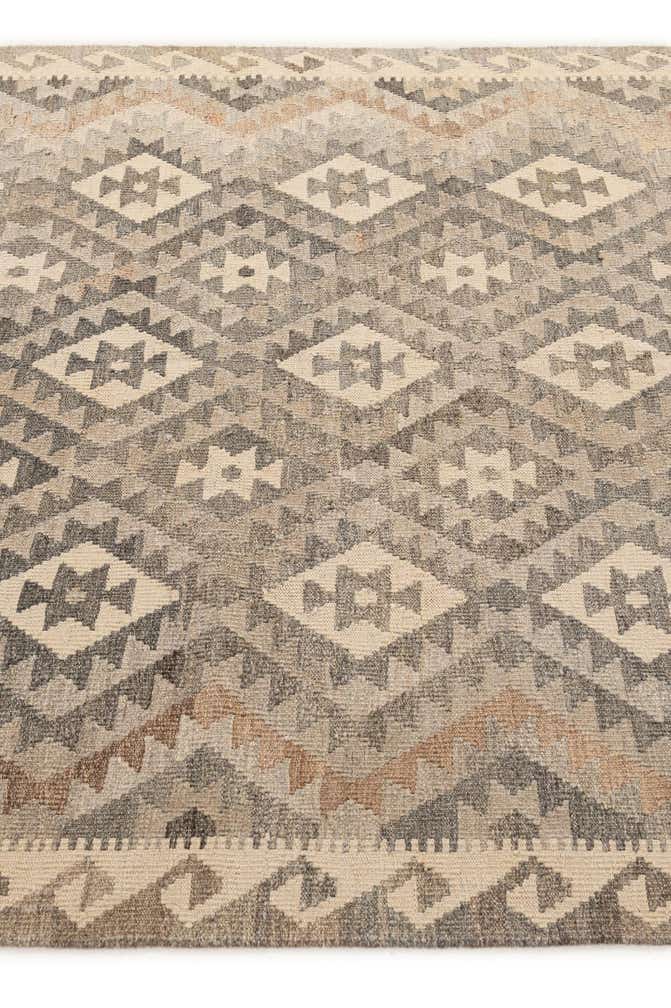 5' 1 x 6' 6 Hand Woven Kilim Maymana Wool Rug