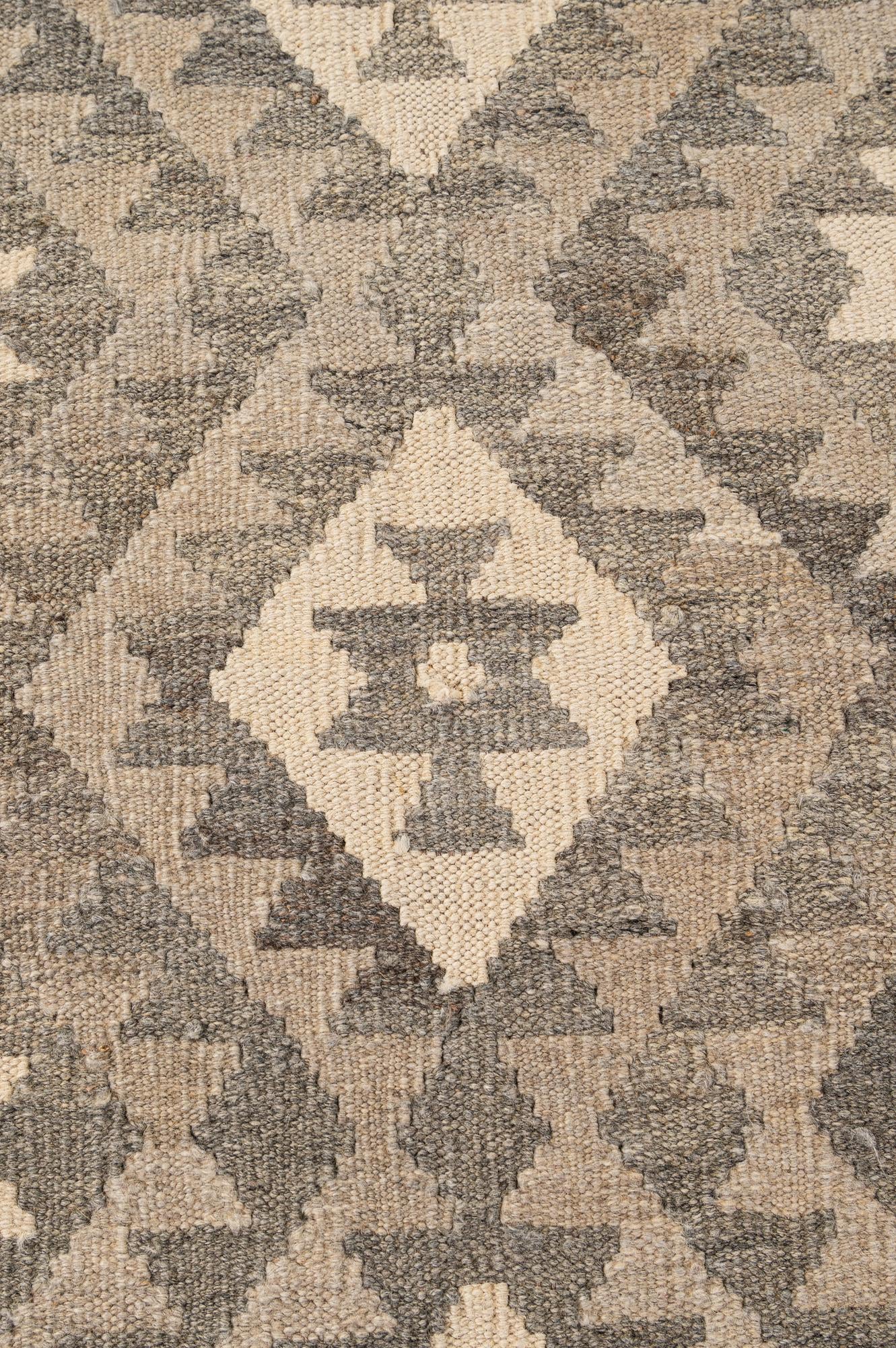 5' 1 x 6' 6 Hand Woven Kilim Maymana Wool Rug