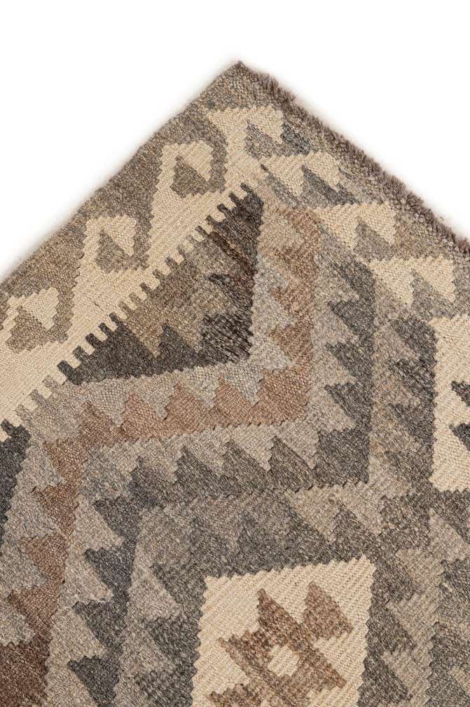 5' 1 x 6' 6 Hand Woven Kilim Maymana Wool Rug