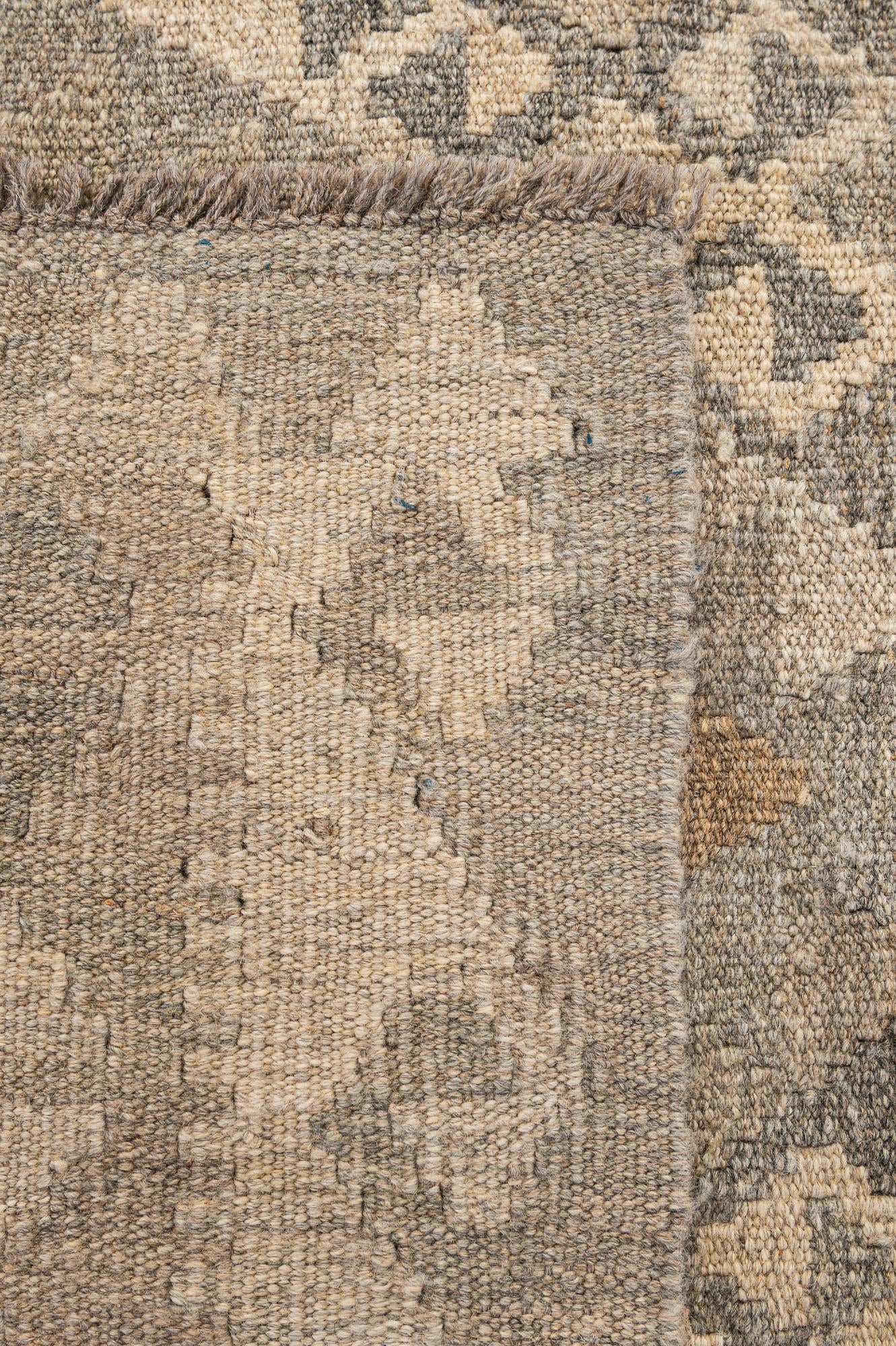 5' 3 x 6' 9 Hand Woven Kilim Maymana Wool Rug
