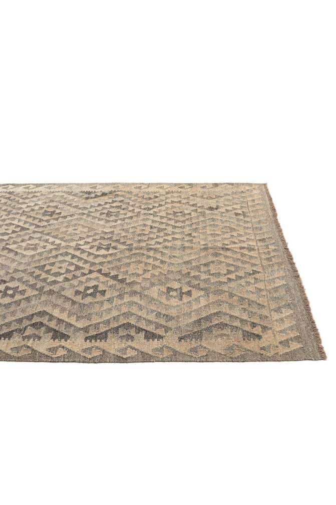 5' 2 x 6' 3 Hand Woven Kilim Maymana Wool Rug