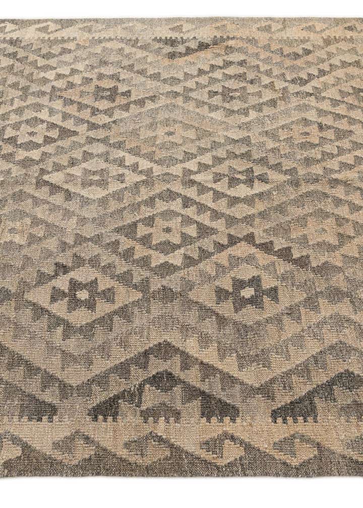 5' 2 x 6' 3 Hand Woven Kilim Maymana Wool Rug