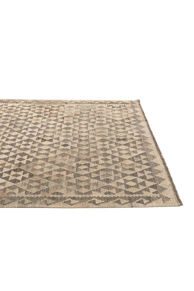 5' 4 x 6' 9 Hand Woven Kilim Maymana Wool Rug