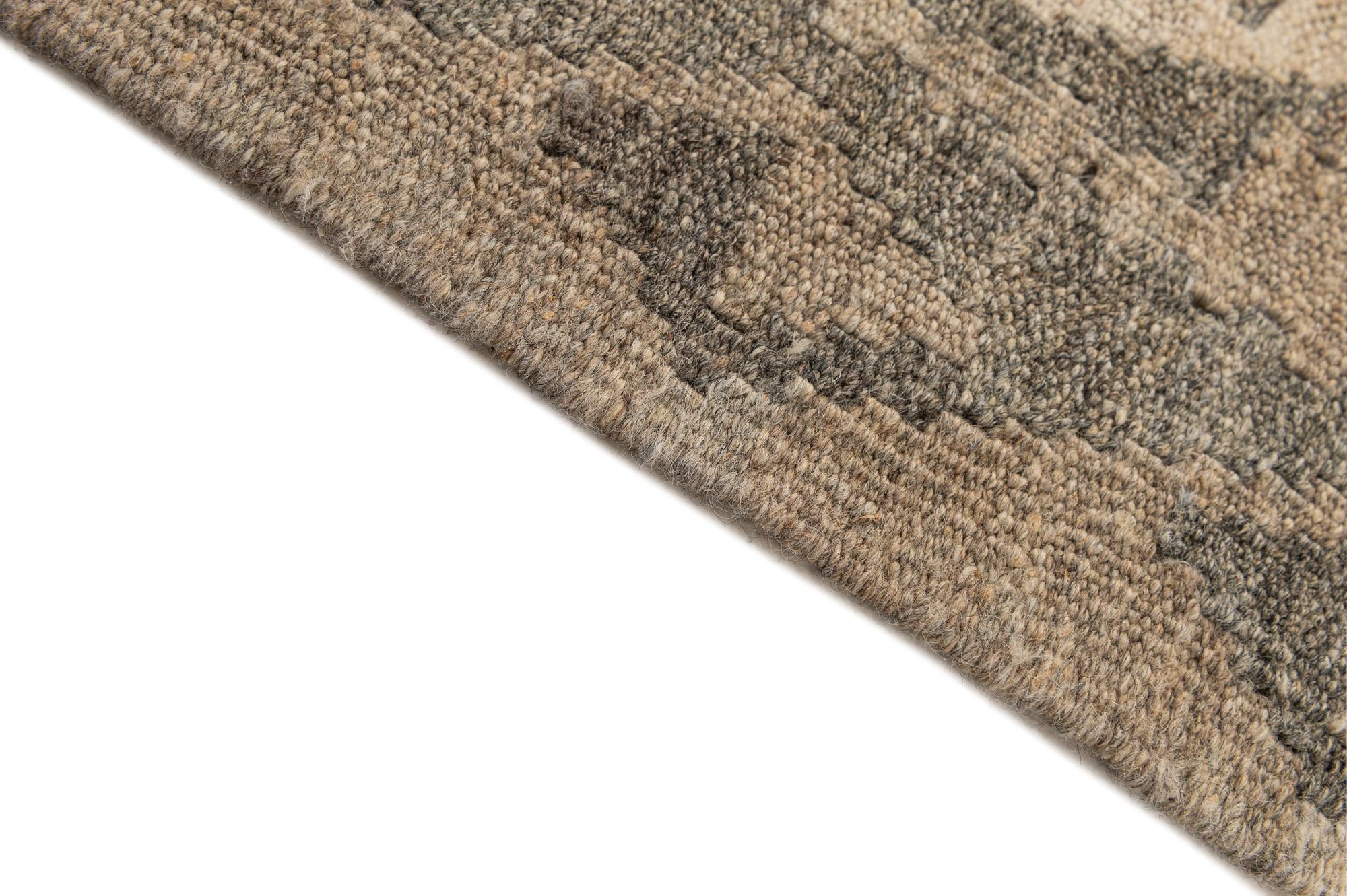 5' 4 x 6' 9 Hand Woven Kilim Maymana Wool Rug