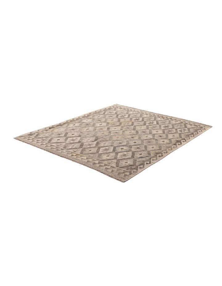 5' 3 x 6' 5 Hand Woven Kilim Maymana Wool Rug