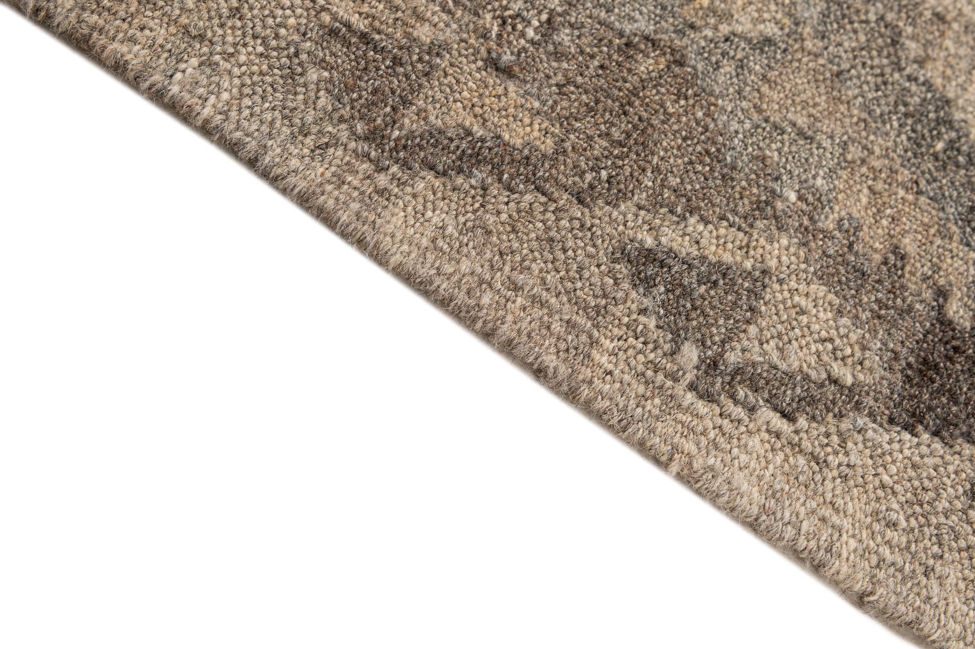 5' 3 x 6' 5 Hand Woven Kilim Maymana Wool Rug