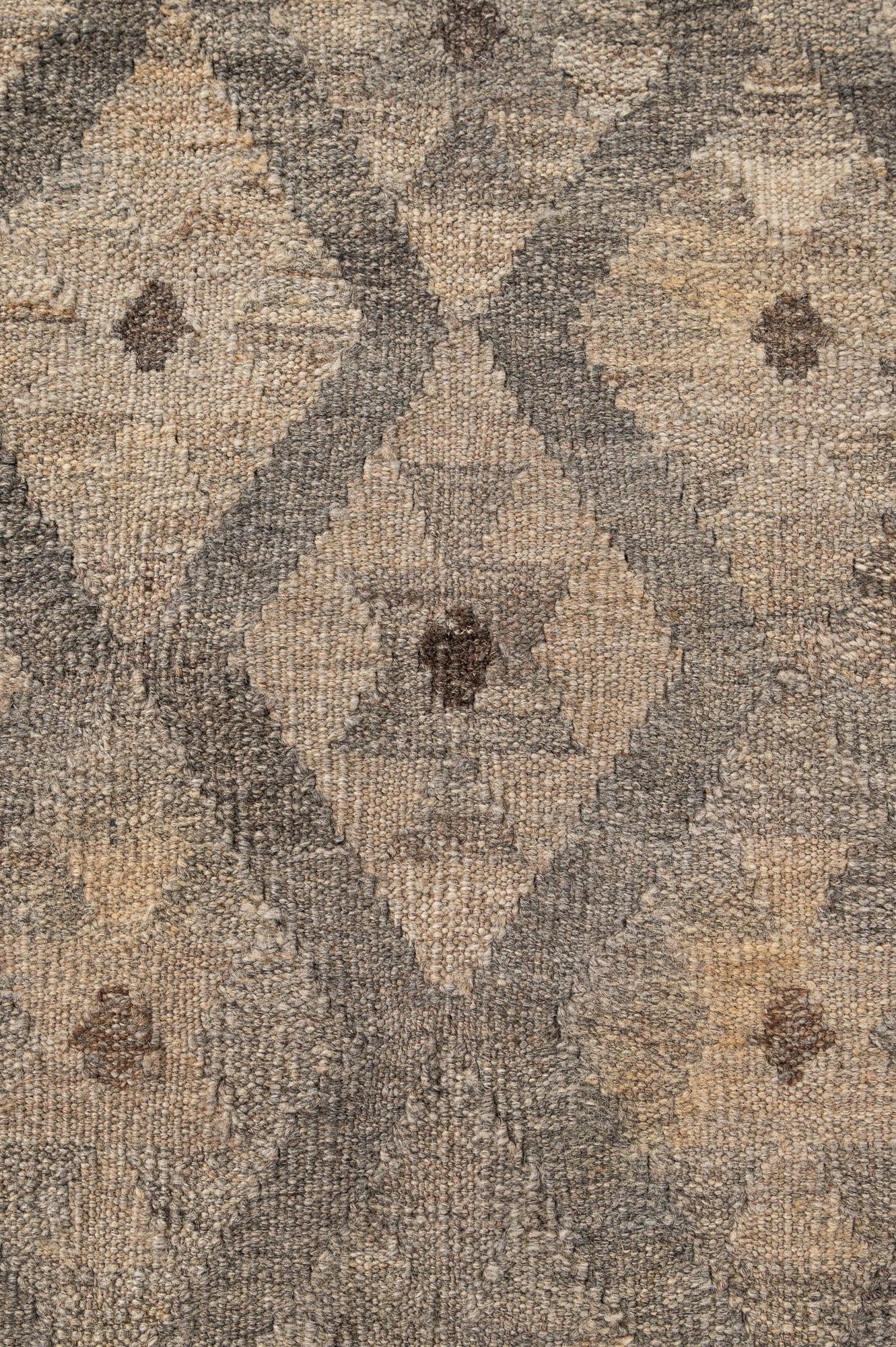 5' 3 x 6' 5 Hand Woven Kilim Maymana Wool Rug