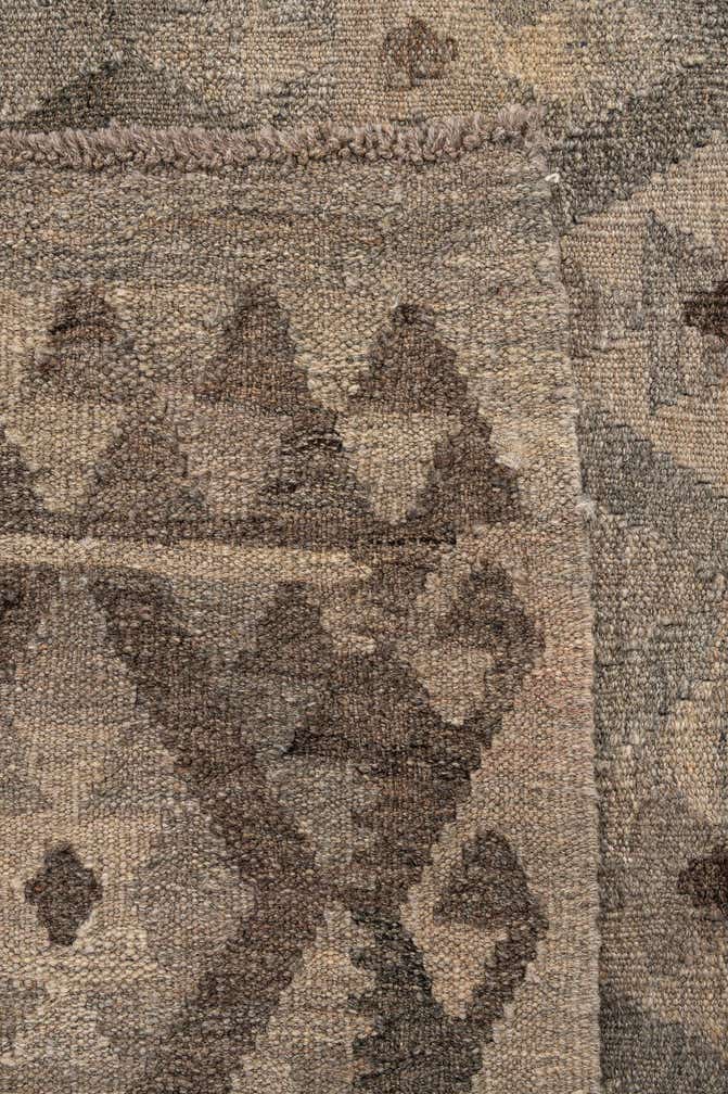 5' 3 x 6' 5 Hand Woven Kilim Maymana Wool Rug
