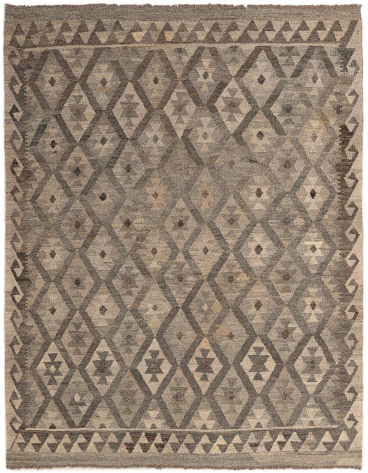 Detail image of 5' 3 x 6' 5 Hand Woven Kilim Maymana Wool Rug