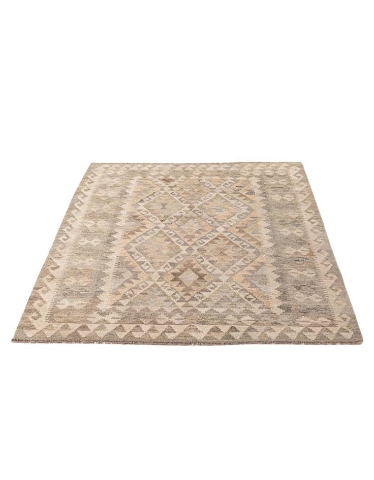 Detail image of 5' 4 x 6' 7 Hand Woven Kilim Maymana Wool Rug