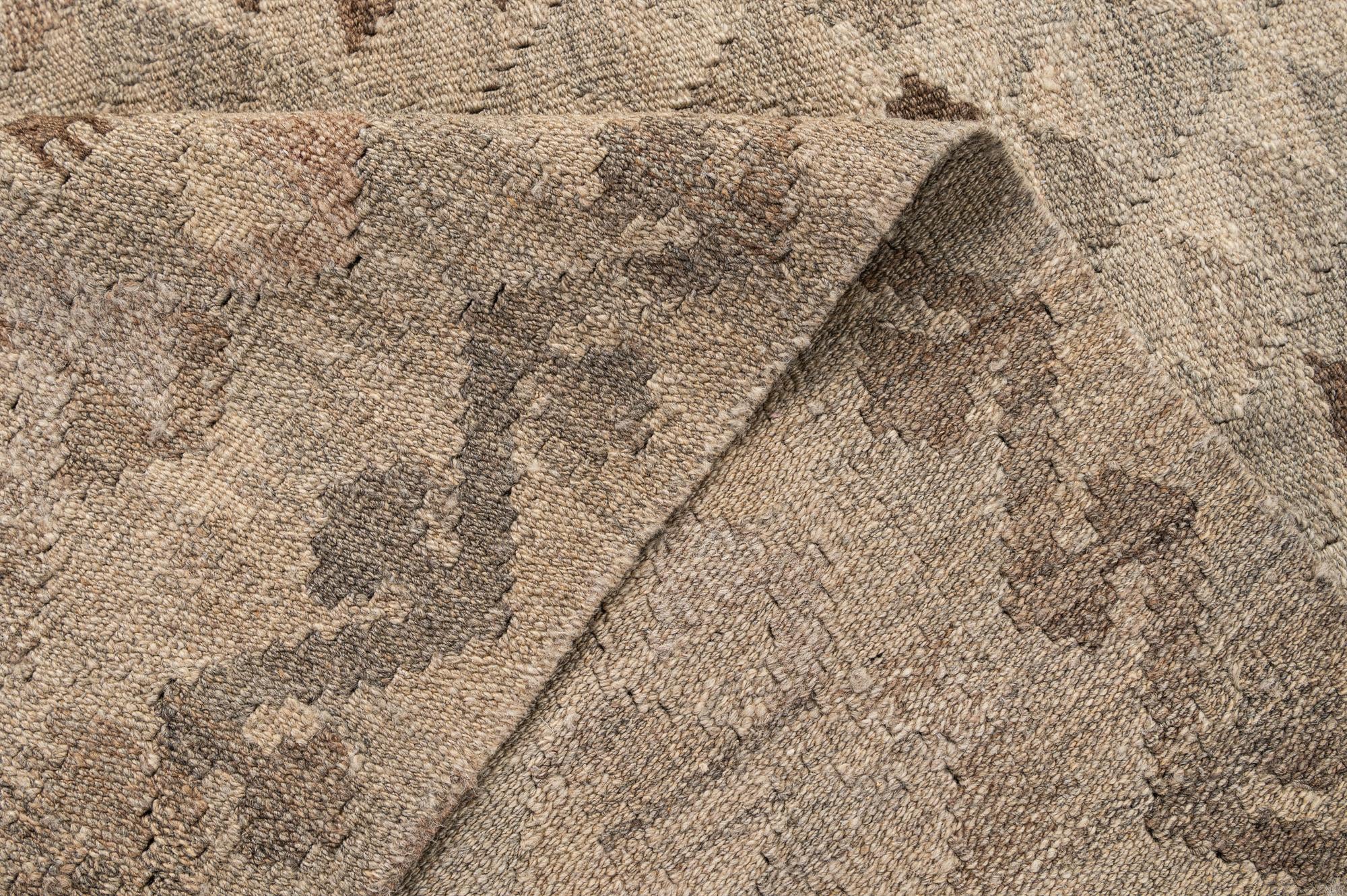 5' 2 x 6' 9 Hand Woven Kilim Maymana Wool Rug