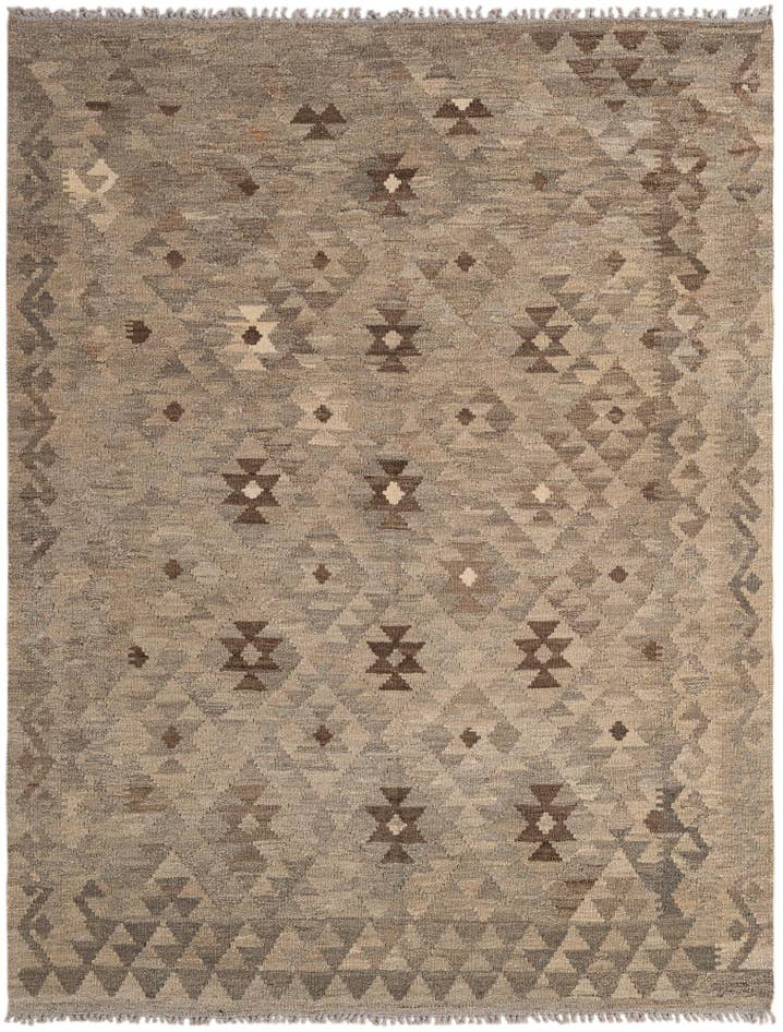 Detail image of 5' 2 x 6' 9 Hand Woven Kilim Maymana Wool Rug
