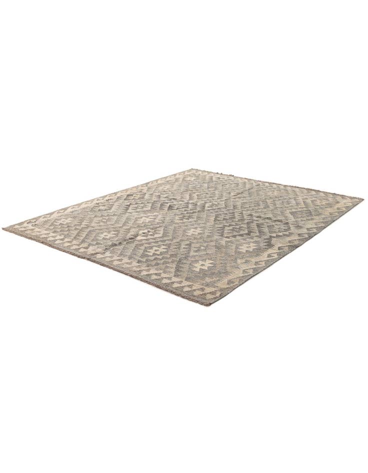 Detail image of 5' 4 x 6' 7 Hand Woven Kilim Maymana Wool Rug