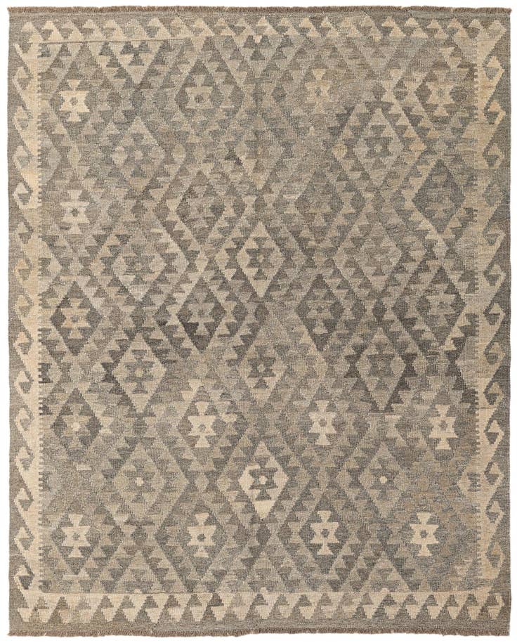 Detail image of 5' 4 x 6' 7 Hand Woven Kilim Maymana Wool Rug